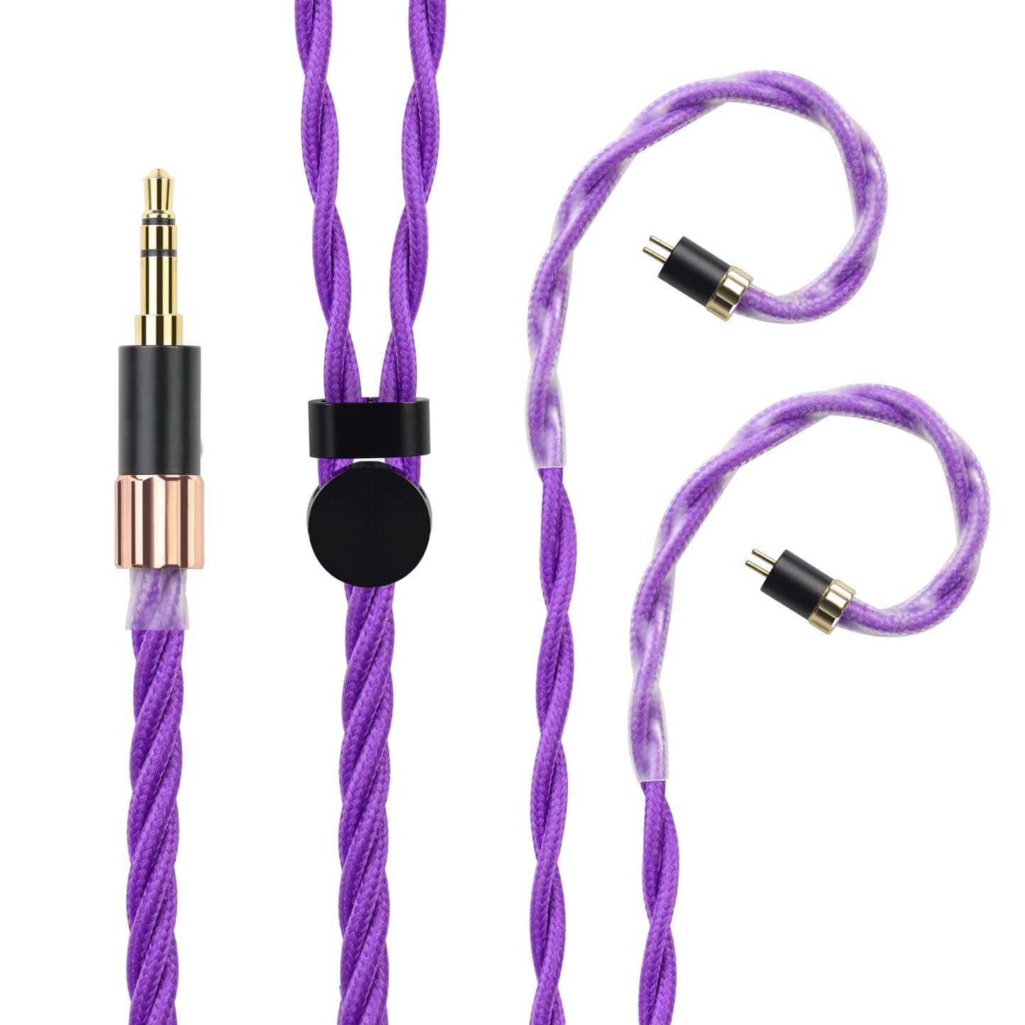 Cooyin AL65P リケーブル MMCX 2PINケーブル イヤホン HIFI音質 単結晶銀 Litz編み込み構造 などに適合する HiFi 音質 HiFi イヤホン 専用 3.5mm 4.4mm