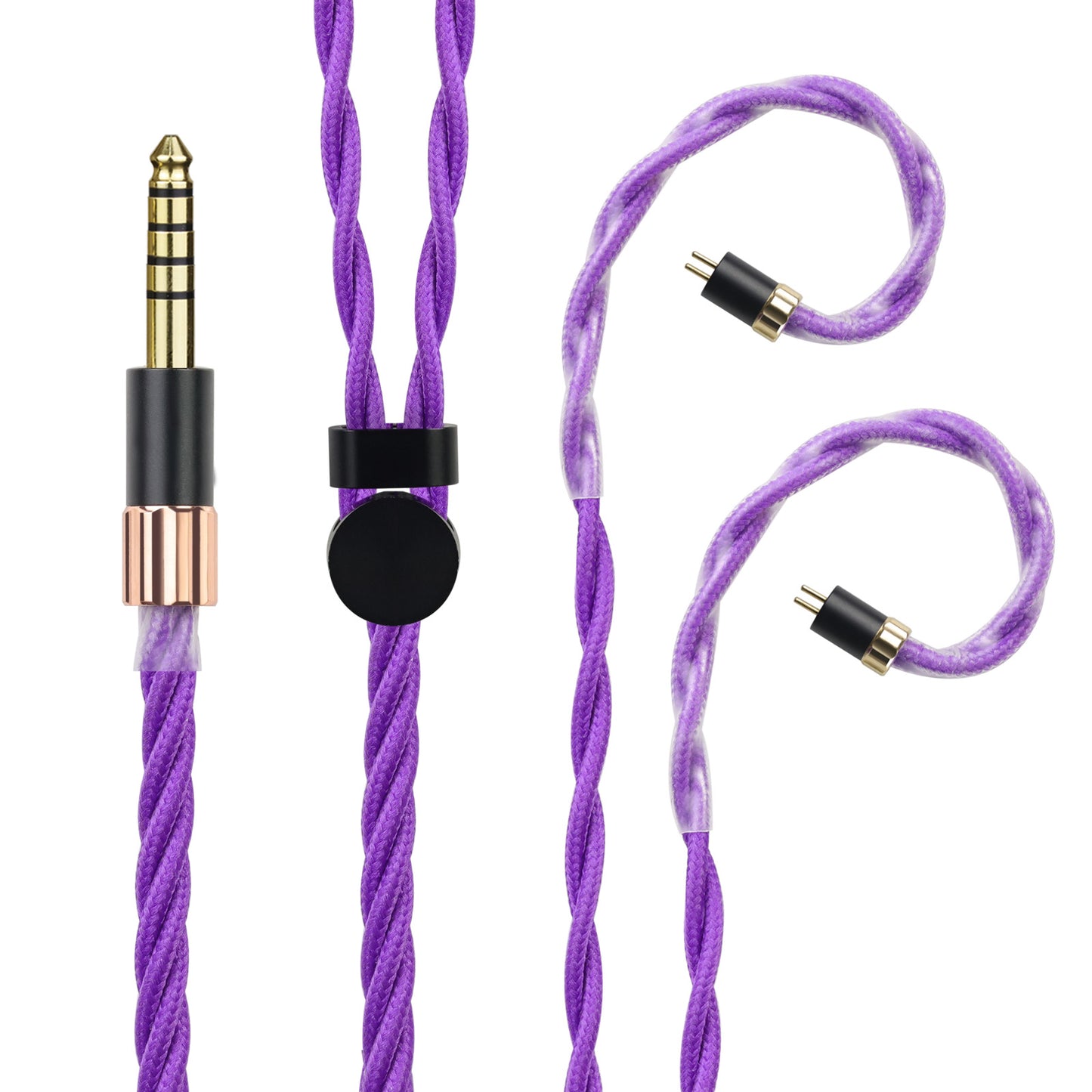 Cooyin AL65P リケーブル MMCX 2PINケーブル イヤホン HIFI音質 単結晶銀 Litz編み込み構造 などに適合する HiFi 音質 HiFi イヤホン 専用 3.5mm 4.4mm