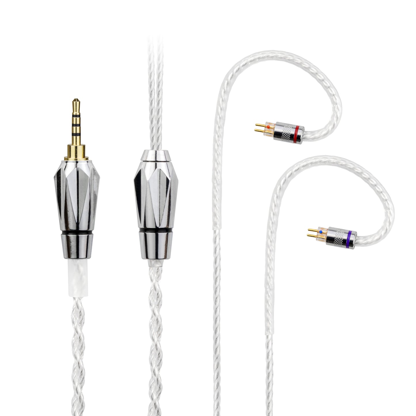 cooyin 水晶の恋 リケーブル 2pin 0.78 ケーブル イヤホン HIFI音質 4芯 銀メッキ単結晶銅 A3000・A4000・A5000・MAKE4・Topaz・Autumn・Winterなどに適合する