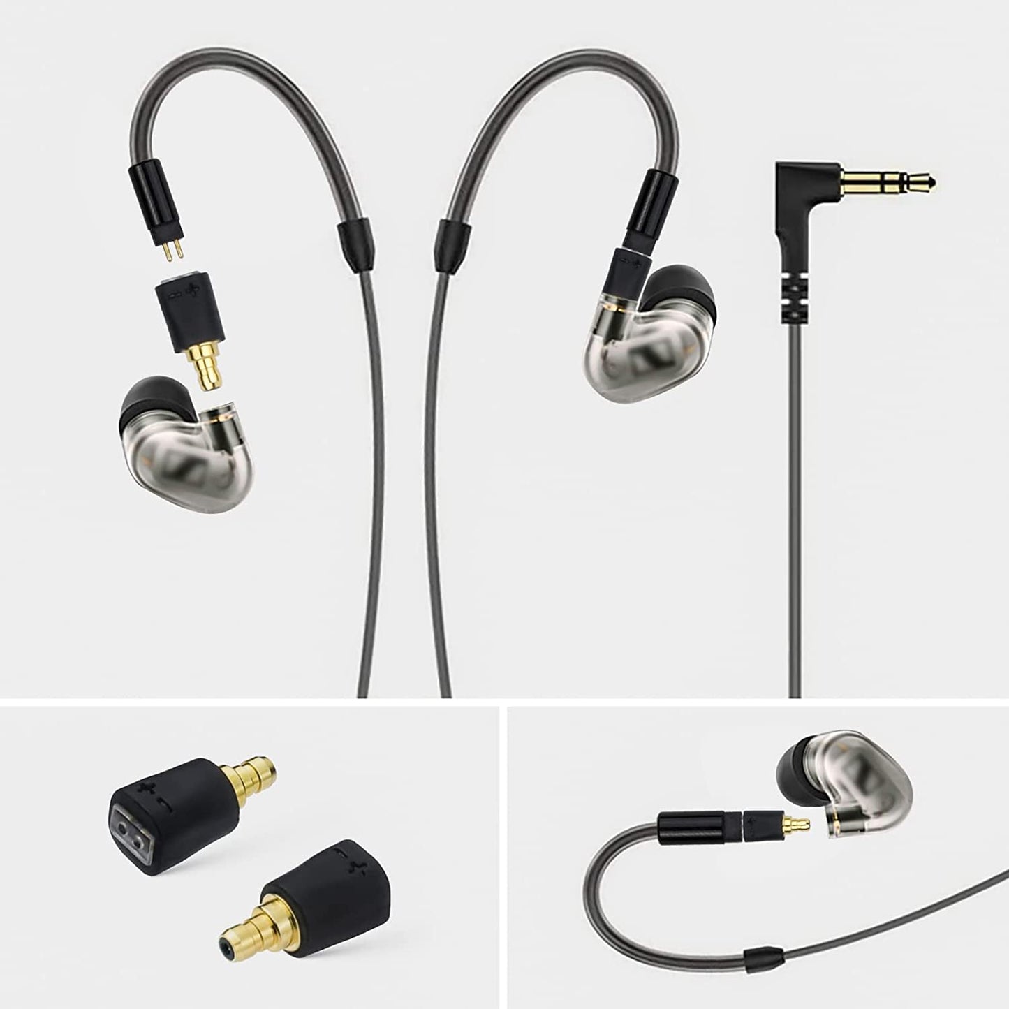 cooyin IE400-0.78mm 変換コネクター コネクターキット ゼンハイザー用 IE PROコネクタ(オス) - 2Pinコネクタ 0.78mm(メス)IE500pro・IE400pro・IE100proなど適合 2個セット