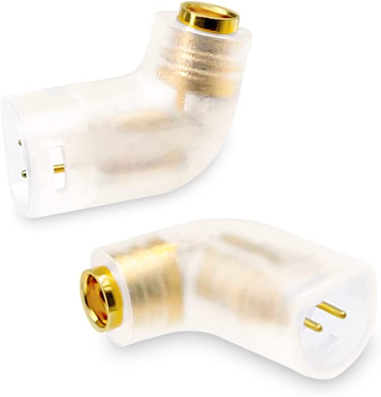 cooyin IE80-MMCX 変換コネクター コネクターキット 2Pinコネクタ IE80用(オス) - MMCXコネクター(メス) Sennheiser用 IE80 IE8 IE8iに適合する 2個セット L型
