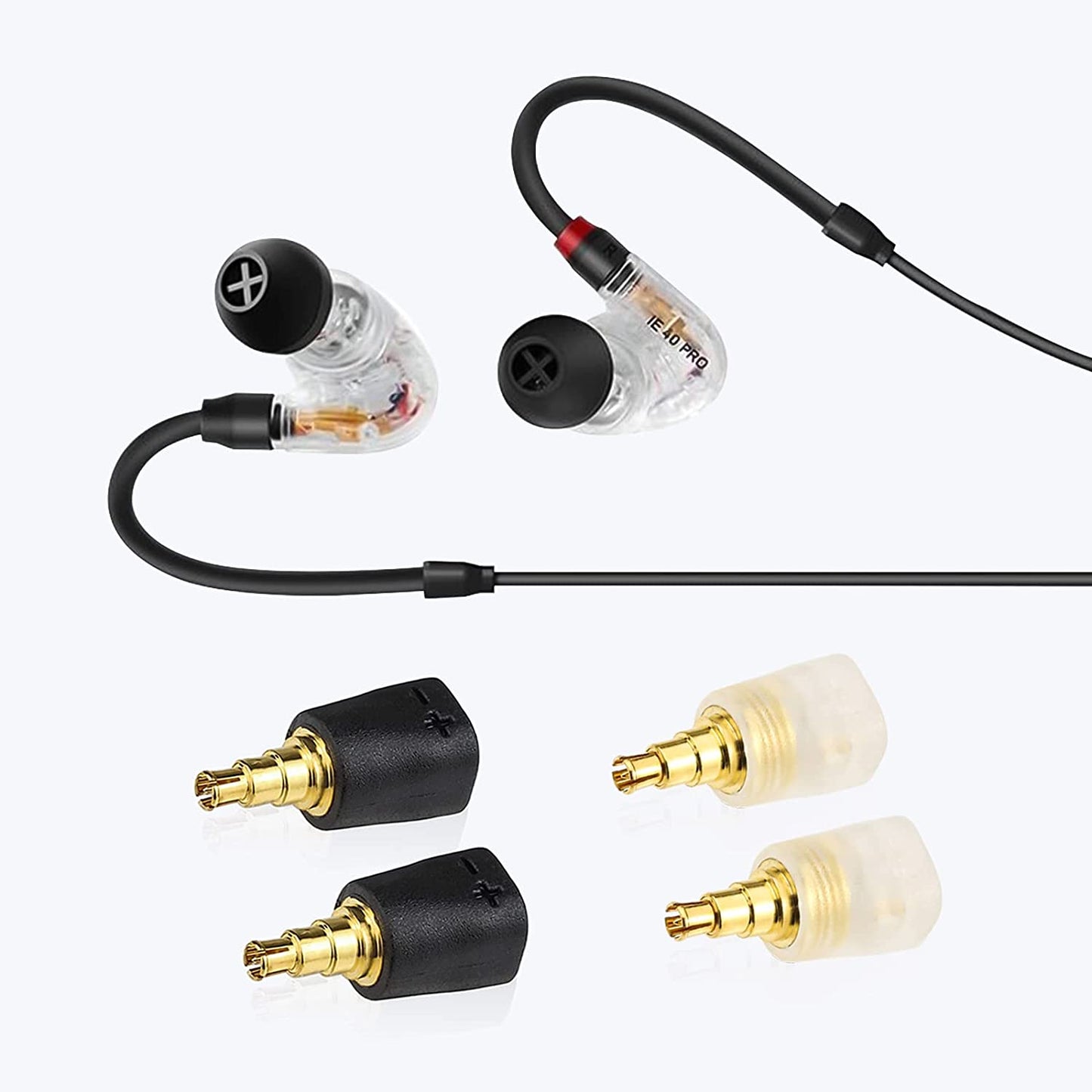 cooyin IE40Pro-2Pin 変換コネクター コネクターキット ゼンハイザー用 IE40Proコネクタ(オス) - 2Pinコネクタ 0.78mm(メス) 2個セット