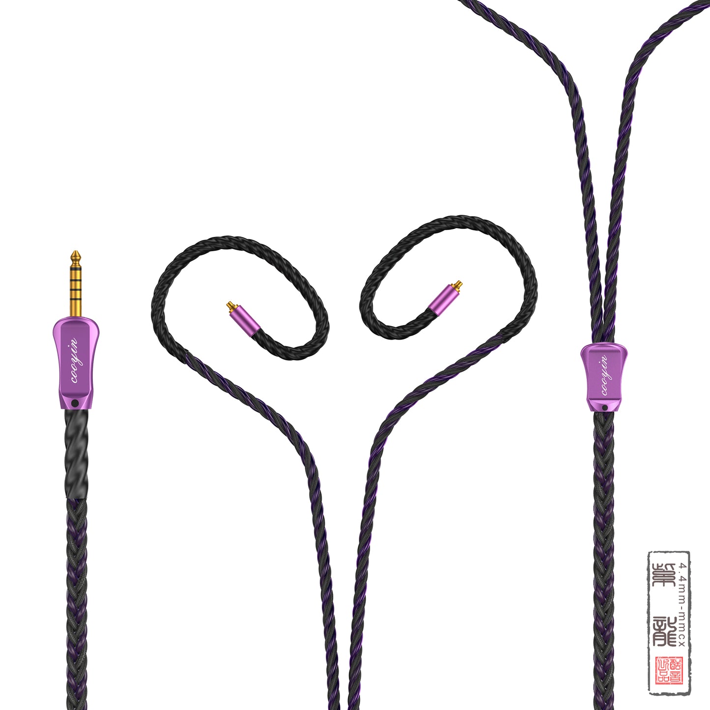 cooyin ShiRyu リケーブル MMCX ケーブル イヤホン HIFI音質 8芯 単結晶銀 Litz編み込み構造 Shure用 SEシリーズ JVC用 HAシリーズ SE215・SE535・AONICなどに適合する ストレート型