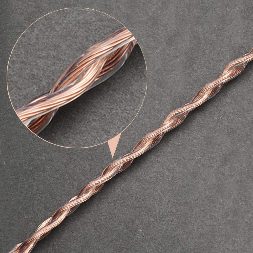 cooyin オーディオケーブル 3.5mm 単結晶無酸素銅 ヘッドホンアンプに適合する 両側L型