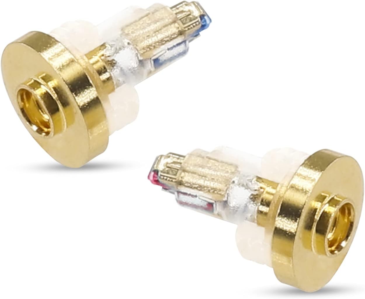 cooyin mmcx (リケーブル側) to EXK (イヤホン側) アダプタ 千住銀入り錫はんだ 2U"金メッキプラグ 一体射出成形技術 音質劣化なし 線材テスト作業用 1ペア