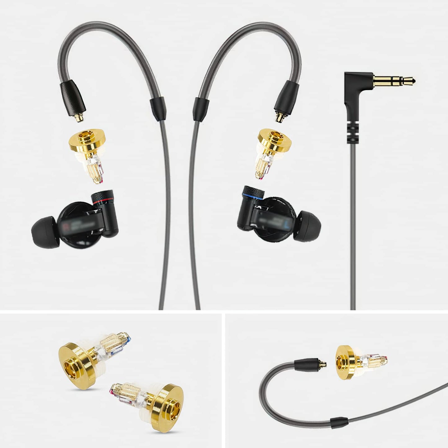 cooyin EXK-MMCX-L 変換コネクター コネクターキット Sony用 EXシリーズコネクタ(オス) to MMCXコネクタ(メス) MDR-EX1000・MDR-EX600・MDR-EX800STなどに適合する 2個セット