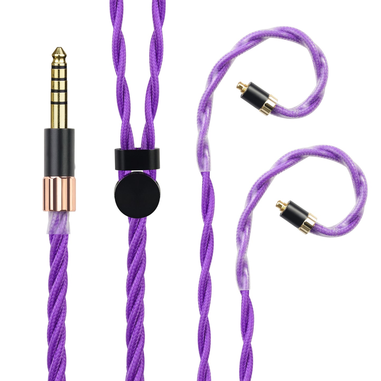 Cooyin AL65P リケーブル MMCX 2PINケーブル イヤホン HIFI音質 単結晶銀 Litz編み込み構造 などに適合する HiFi 音質 HiFi イヤホン 専用 3.5mm 4.4mm