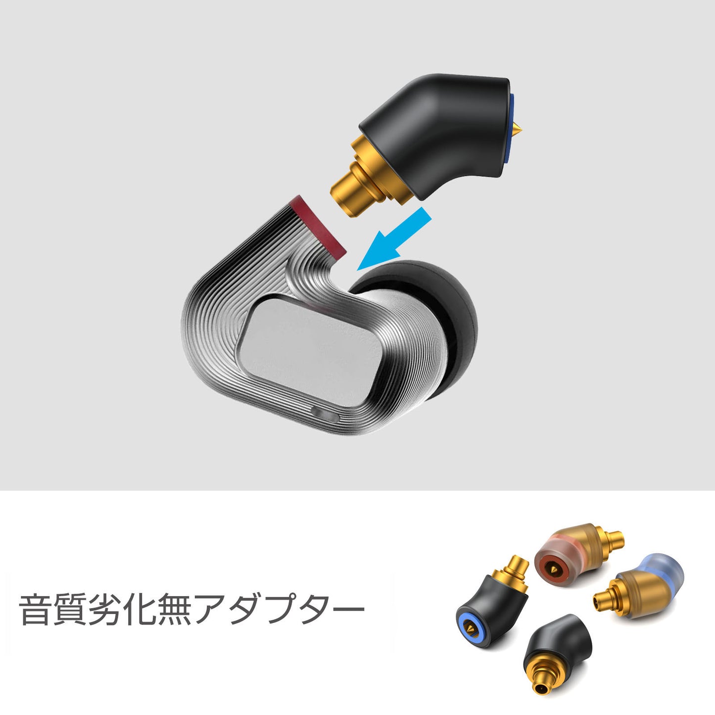cooyin mmcx/IE300(イヤホン側) to EAR(リケーブル側) アダプター コネクター 音質劣化なし簡潔 精緻 線材テスト作業用 ミニタイプ IE300 IE600 IE900 AKG N30 AKGN5005に対応