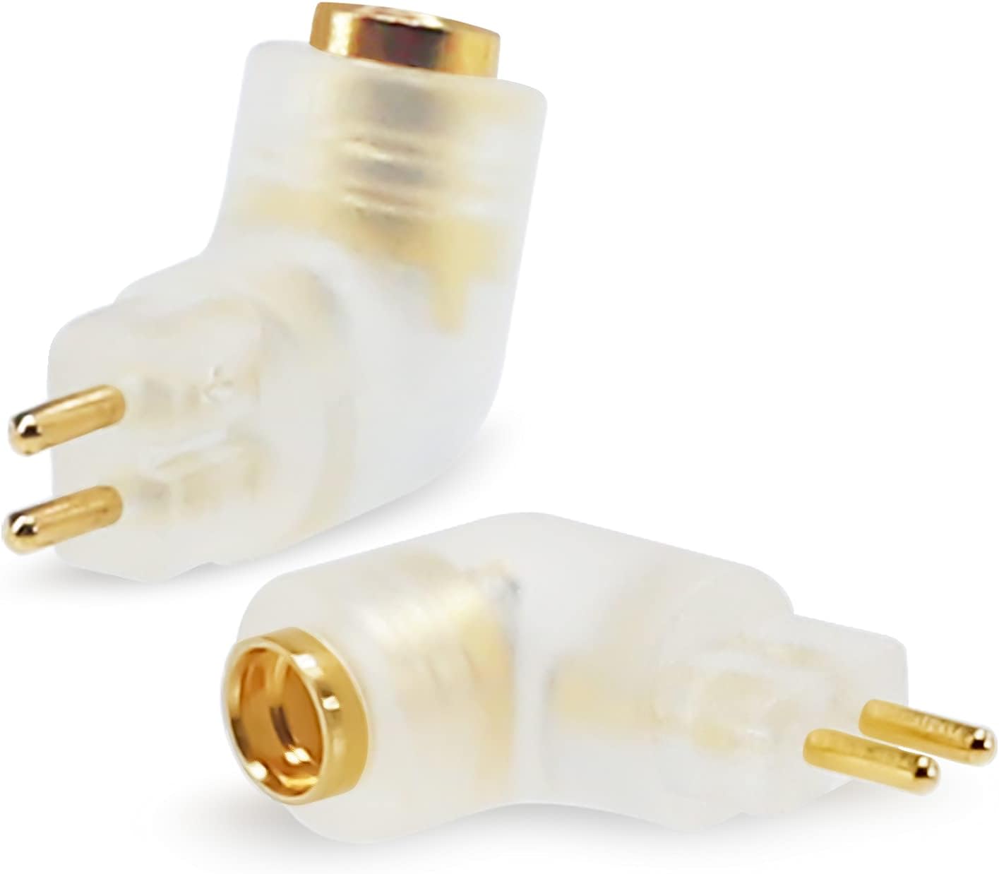 cooyin mmcx (リケーブル側) to 0.78mm (イヤホン側) アダプタ 千住銀入り錫はんだ 2U"金メッキプラグ 一体射出成形技術 音質劣化なし 線材テスト作業用 1ペア