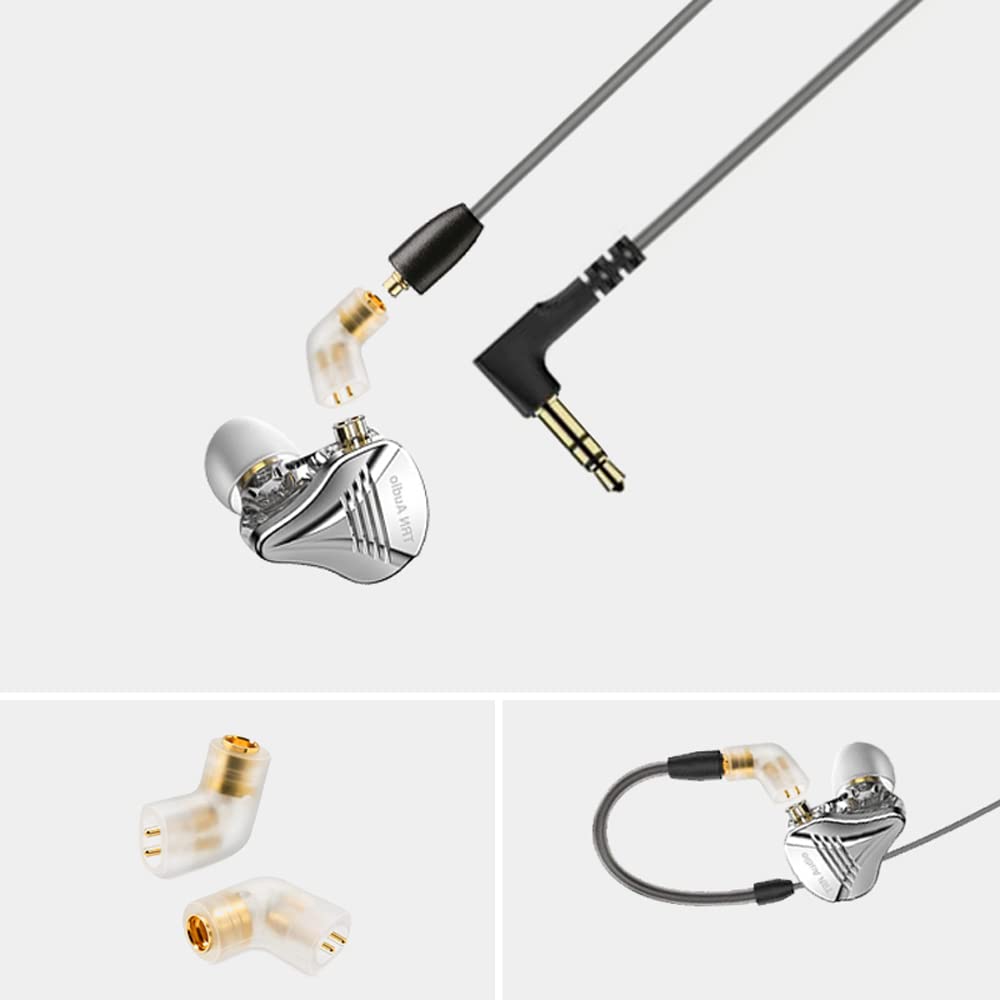 cooyin qdc MMCX 変換コネクター コネクターキット qdcコネクタ 2Pin(オス) to MMCXコネクタ(メス) KZ用 TRN用 ZAX・AS16・ZS10pro・ZSN・ZEX等に適合 2個セット ブラック
