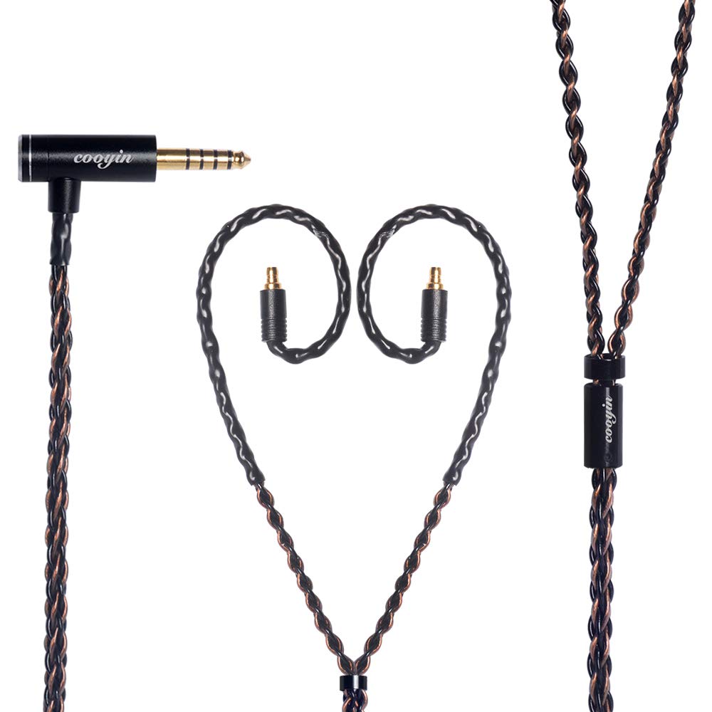 cooyin リケーブル イヤホン ケーブル OCC 8芯 単結晶銅と銀メッキ単結晶銅 Sennheiser用 ie500pro、ie400pro、ie100pro等に適合 2.5mm ストレート型