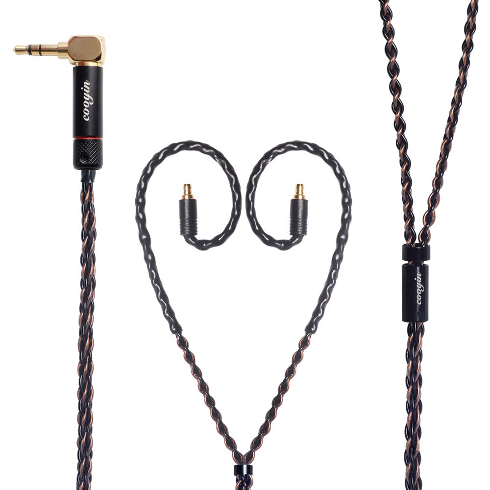 cooyin リケーブル イヤホン ケーブル OCC 8芯 単結晶銅と銀メッキ単結晶銅 Sennheiser用 ie500pro、ie400pro、ie100pro等に適合 2.5mm ストレート型