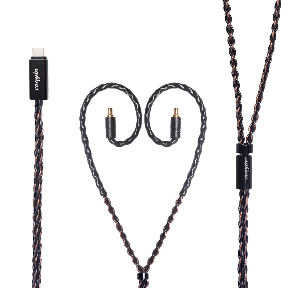 cooyin リケーブル イヤホン ケーブル OCC 8芯 単結晶銅と銀メッキ単結晶銅 Sennheiser用 ie500pro、ie400pro、ie100pro等に適合 2.5mm ストレート型