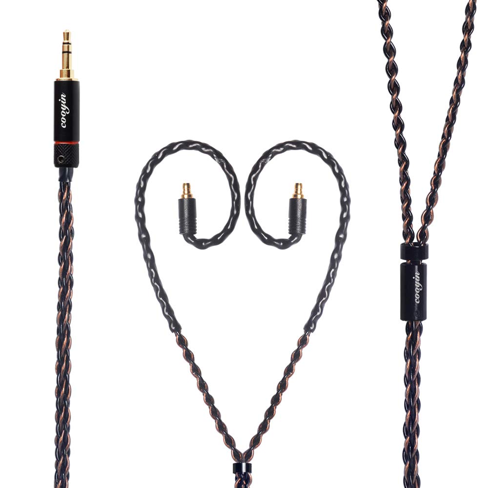 cooyin リケーブル イヤホン ケーブル OCC 8芯 単結晶銅と銀メッキ単結晶銅 Sennheiser用 ie500pro、ie400pro、ie100pro等に適合 2.5mm ストレート型