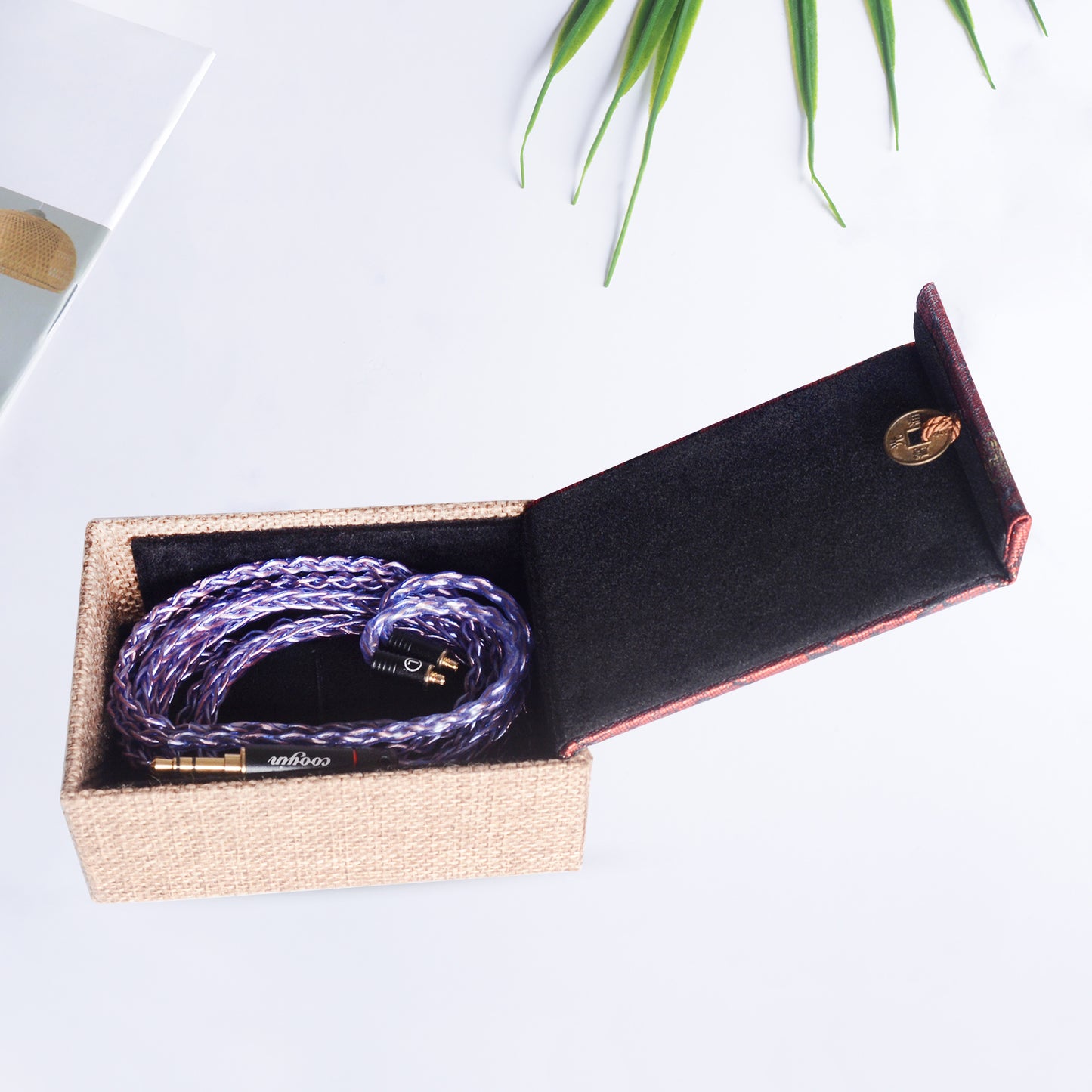 cooyin mmcx/a2dc/0.78mm 8芯単結晶銅+銀メッキ銅リケーブル