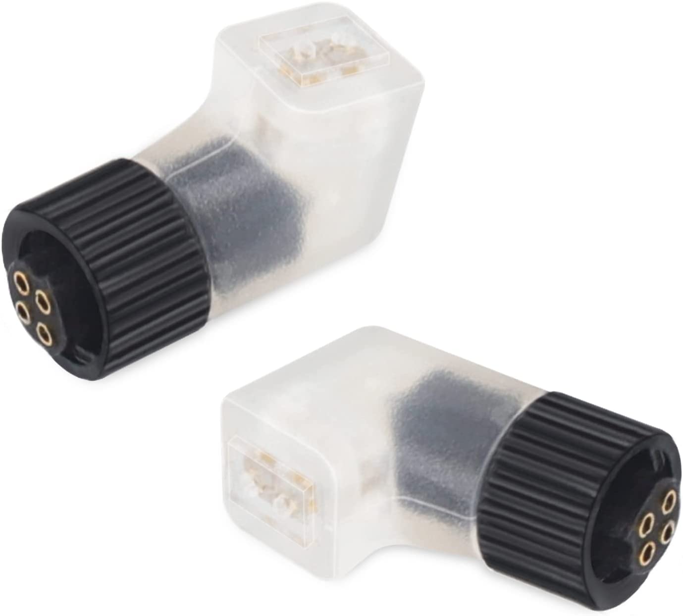 cooyin JH-2Pin-P 変換コネクター コネクターキット Astell&Kern用 JH Audio 4Pinシリーズ用(オス) to 2Pinコネクタ(メス) Layla AION・Rosie・Laylaなど適合 2個セット ブラック