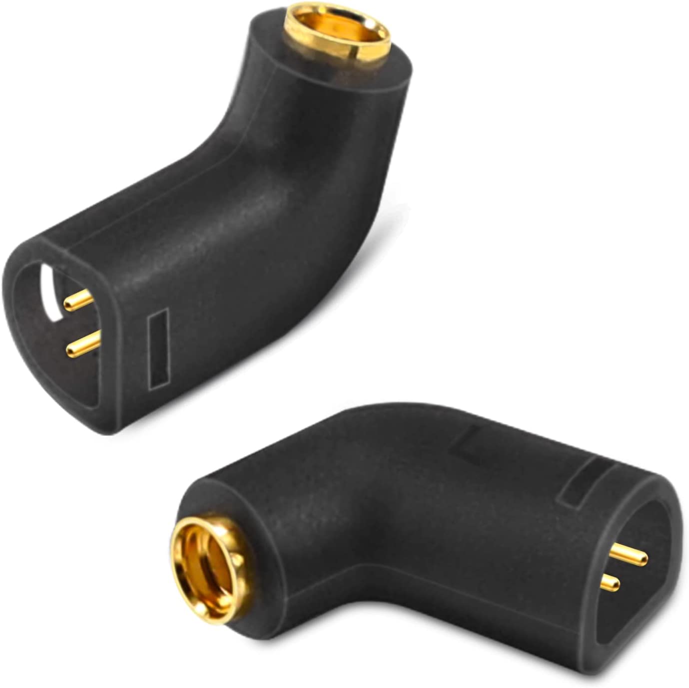 cooyin IE80-MMCX 変換コネクター コネクターキット 2Pinコネクタ IE80用(オス) - MMCXコネクター(メス) Sennheiser用 IE80 IE8 IE8iに適合する 2個セット L型