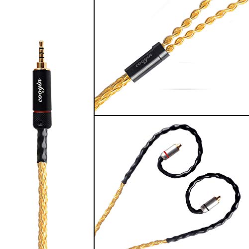 cooyin 8芯 金メッキ単結晶銅 リケーブル mmcx