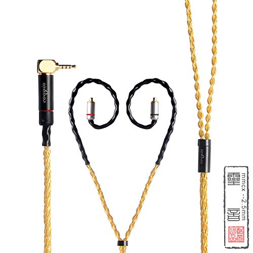 cooyin 8芯 金メッキ単結晶銅 リケーブル mmcx