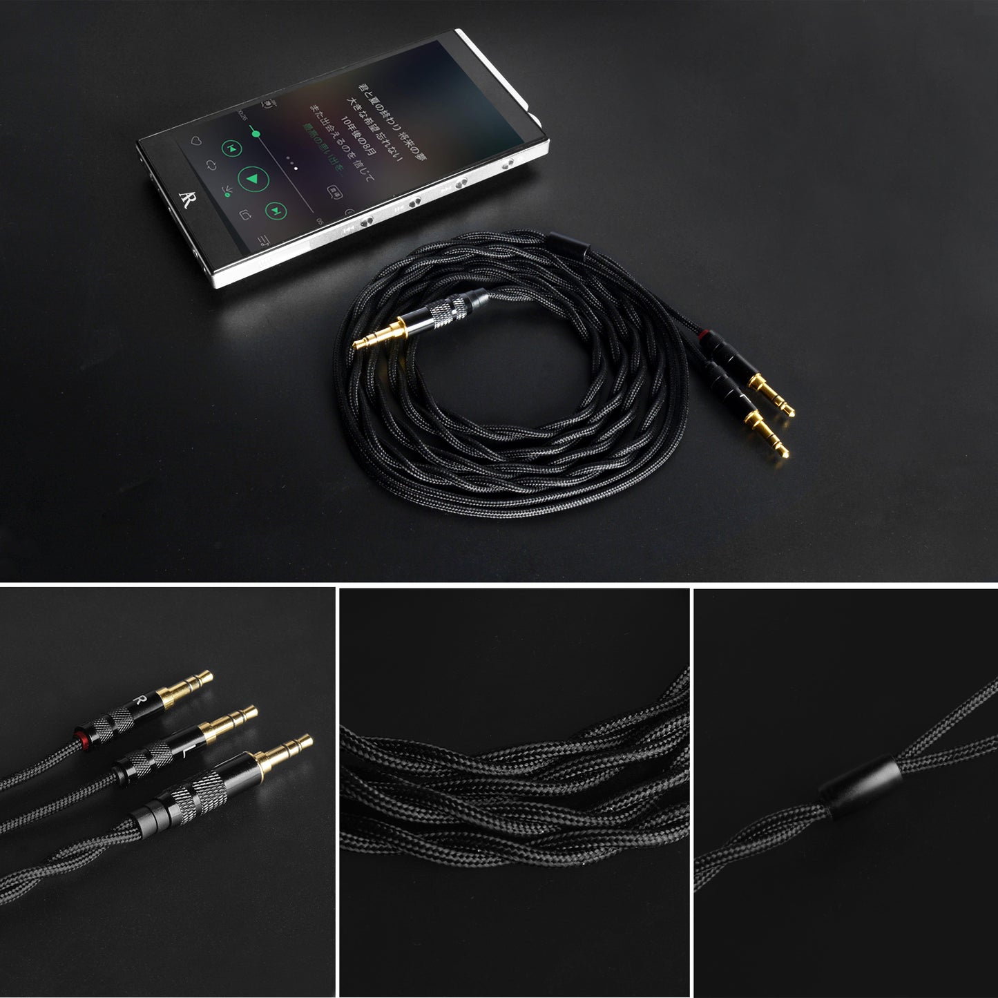 cooyin 3.5mm(3極)二股ヘッドホンリケーブル