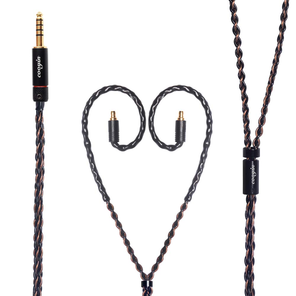 cooyin リケーブル イヤホン ケーブル OCC 8芯 単結晶銅と銀メッキ単結晶銅 Sennheiser用 ie500pro、ie400pro、ie100pro等に適合 2.5mm ストレート型