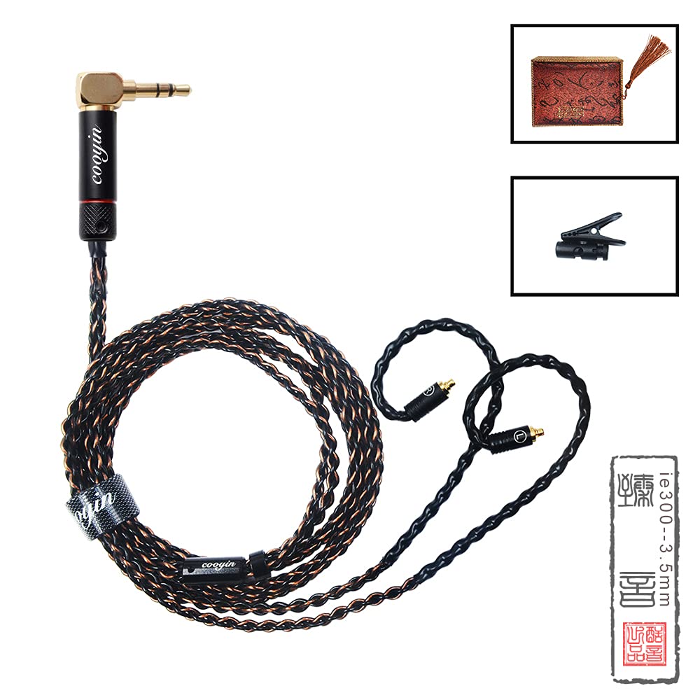 cooyin リケーブル Sennheiser用 イヤホン・ヘッドホン ケーブル 8芯 単結晶銅+銀メッキ単結晶銅 バランス ie100・ie300・ie900に適合 4.4mm L型