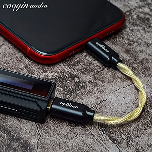 cooyin type-c 変換ケーブル オスオス デコード ケーブル スマホ パソコン アンプ デコーダー switch などに互換用 DAC OTG Litz Wire 銀メッキ単結晶銅導体