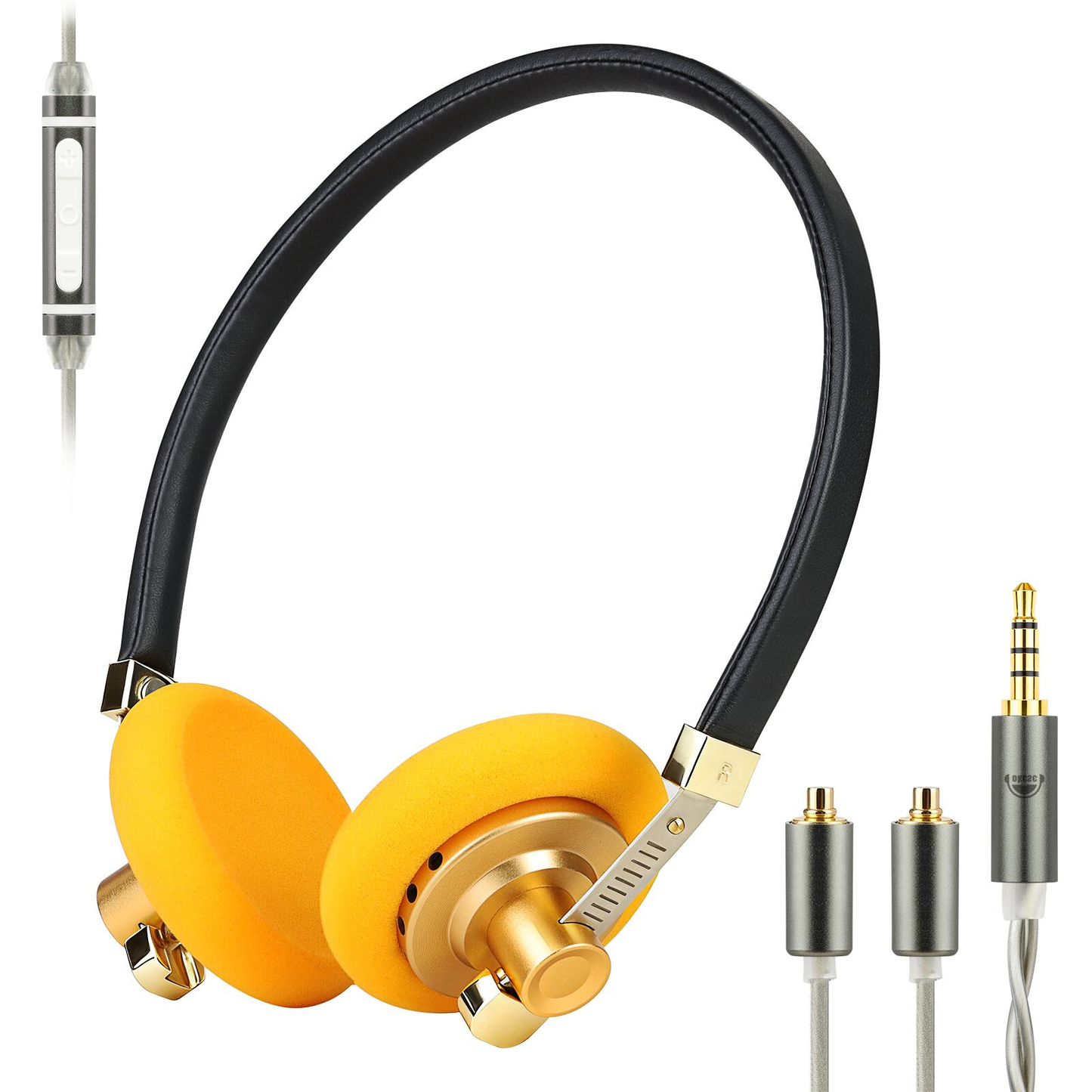 cooyin g40 有線ヘッドホン スタイリッシュレトロデザイン 高品質ステンレスヘッドバンド カスタマイズ可能 軽量 レトロ 持ち運び便利 Android & IOSのスマホ