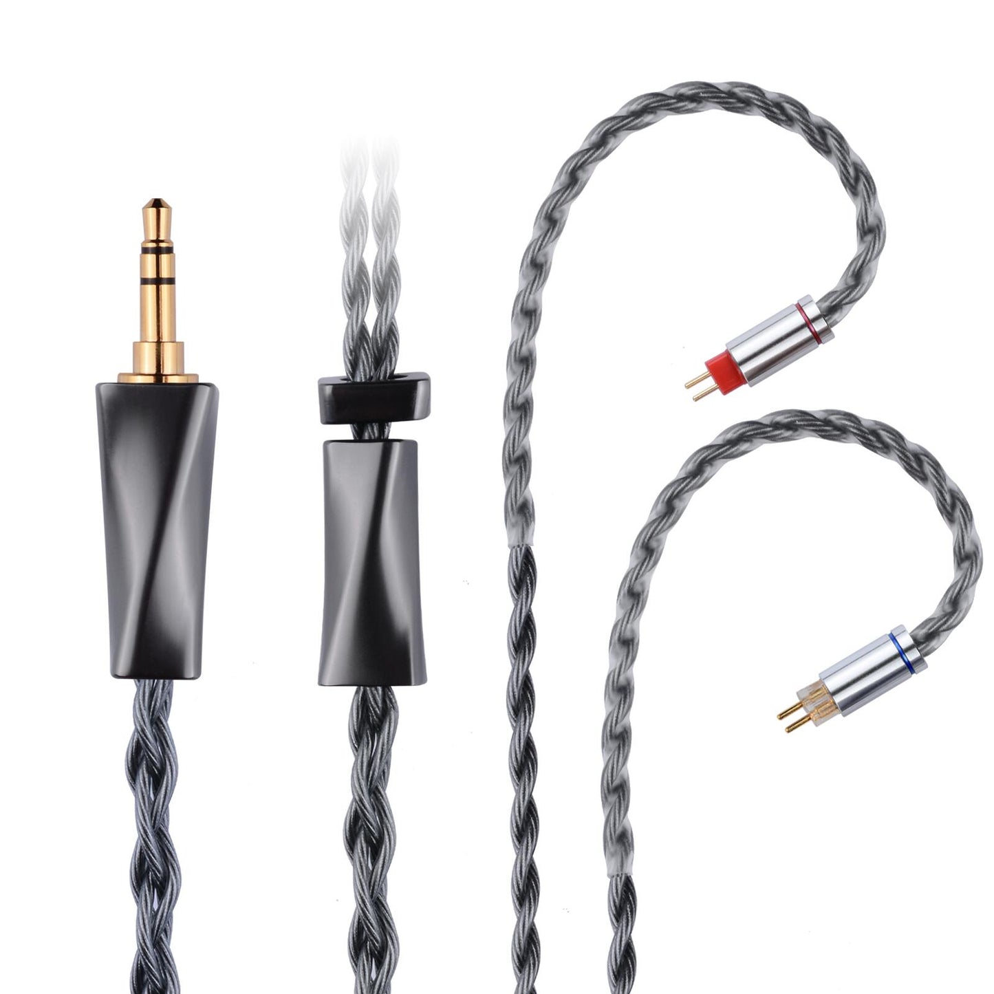 Cooyin F4 イヤホンケーブル 0.78 2PIN QDC 高純度OFC銀メッキ 高純度単結晶銅4芯リケーブル3.5MM 4.4MM TypeC KZ BA10/AS10/ZS10/ZSR/ZST/ED12/ES3/ES4/KZZS10などに対応