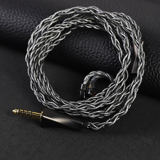 Cooyin F4 イヤホンケーブル 0.78 2PIN QDC 高純度OFC銀メッキ 高純度単結晶銅4芯リケーブル3.5MM 4.4MM TypeC KZ BA10/AS10/ZS10/ZSR/ZST/ED12/ES3/ES4/KZZS10などに対応
