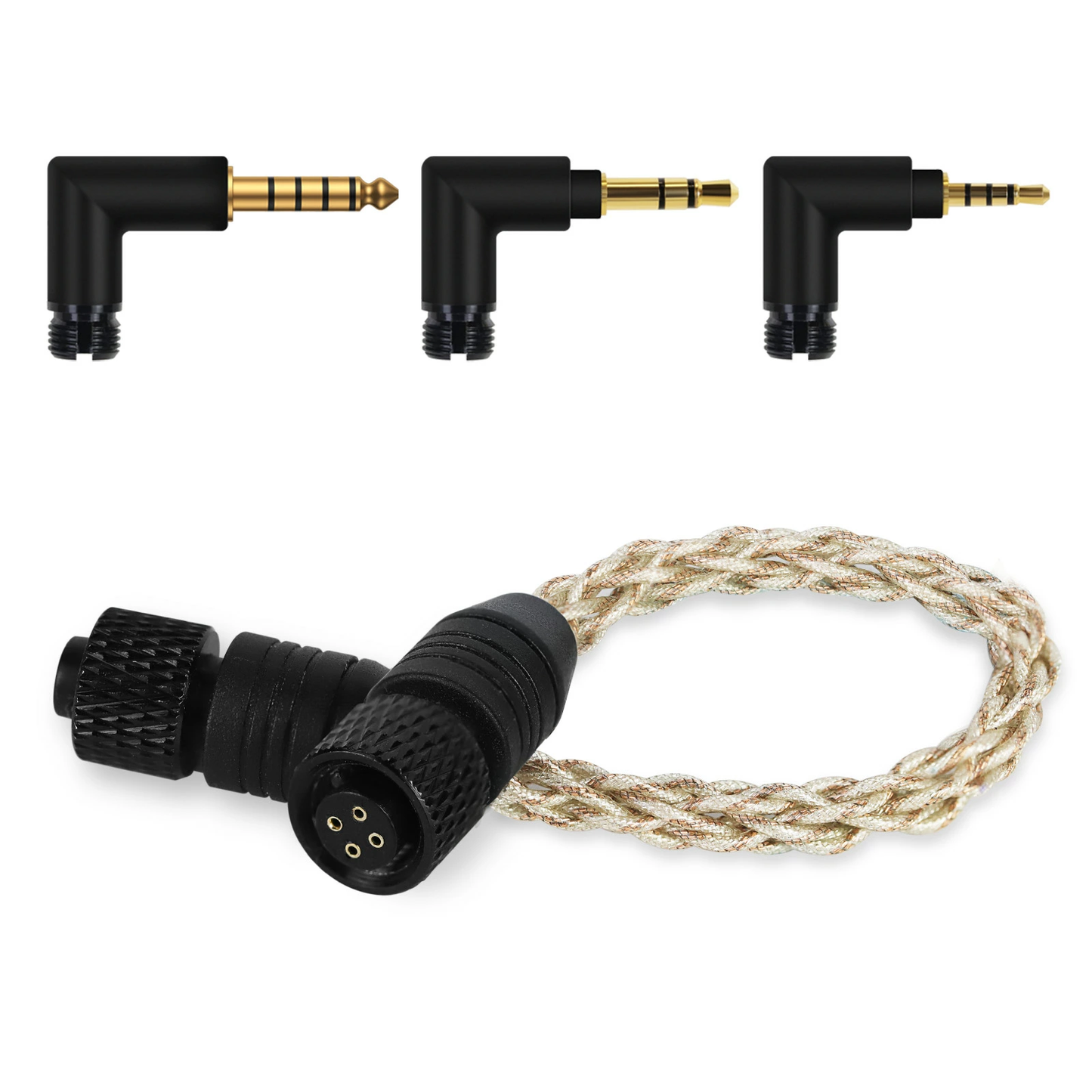 cooyin WTA5 AUX ケーブル オーディオ 2.5mm/3.5mm/4.4mm/Lightning/Type-C 交換用プラグ 5芯銀メッキ線+2芯銅メッキ線 6種類対応 ハイレゾ対応 高音質 7芯ハンドメイド 24K金メッキ 耐久性 高互換性