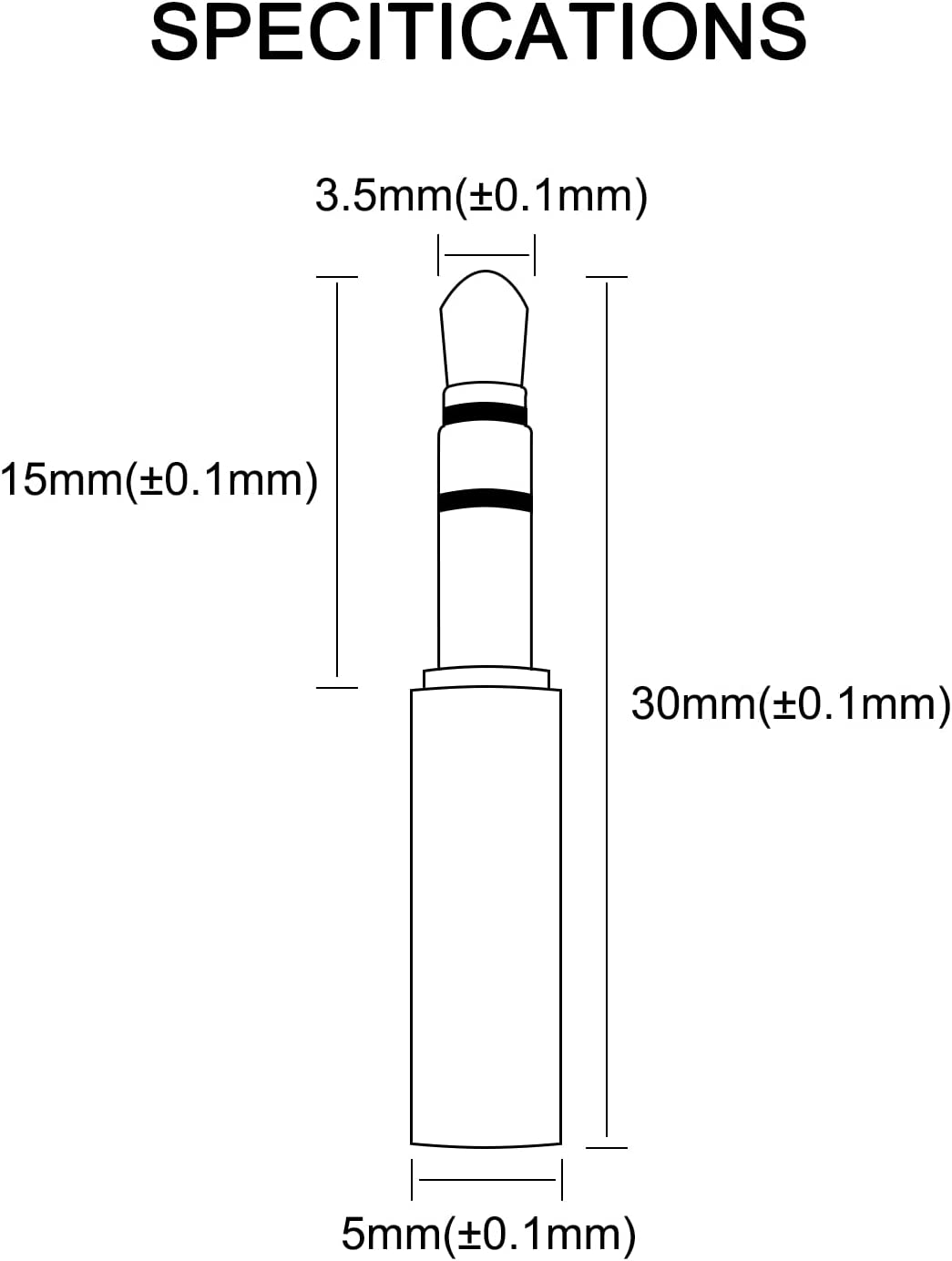 cooyin 3.5mm-MMCX 変換コネクター コネクターキット 3.5mm（オス） - MMCXコネクター（メス） ブラック