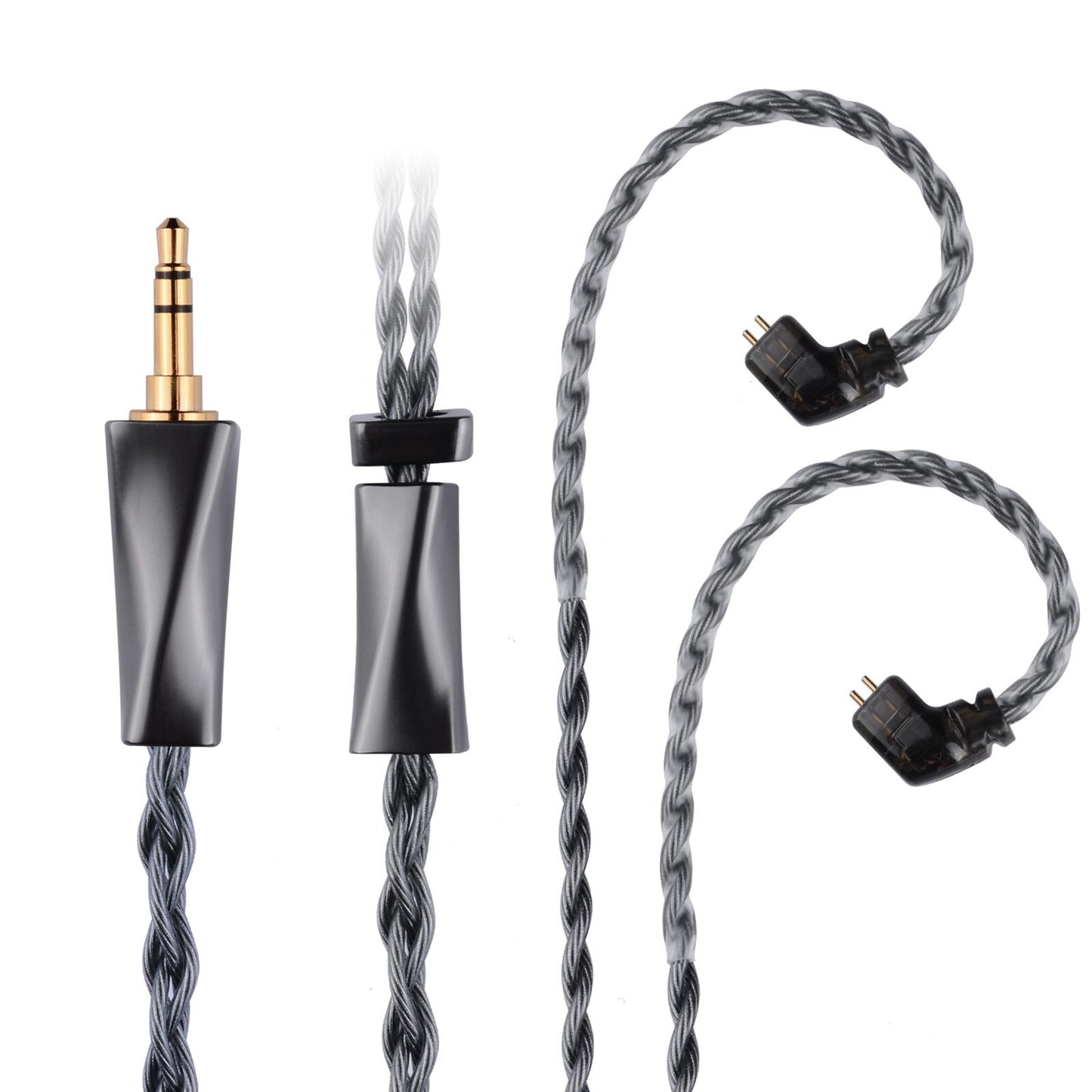 Cooyin F4 イヤホンケーブル 0.78 2PIN QDC 高純度OFC銀メッキ 高純度単結晶銅4芯リケーブル3.5MM 4.4MM TypeC KZ BA10/AS10/ZS10/ZSR/ZST/ED12/ES3/ES4/KZZS10などに対応