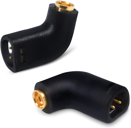 cooyin mmcx (リケーブル側) to IE80 (イヤホン側) アダプタ 千住銀入り錫はんだ 2U"金メッキプラグ 一体射出成形技術 音質劣化なし 線材テスト作業用 1ペア