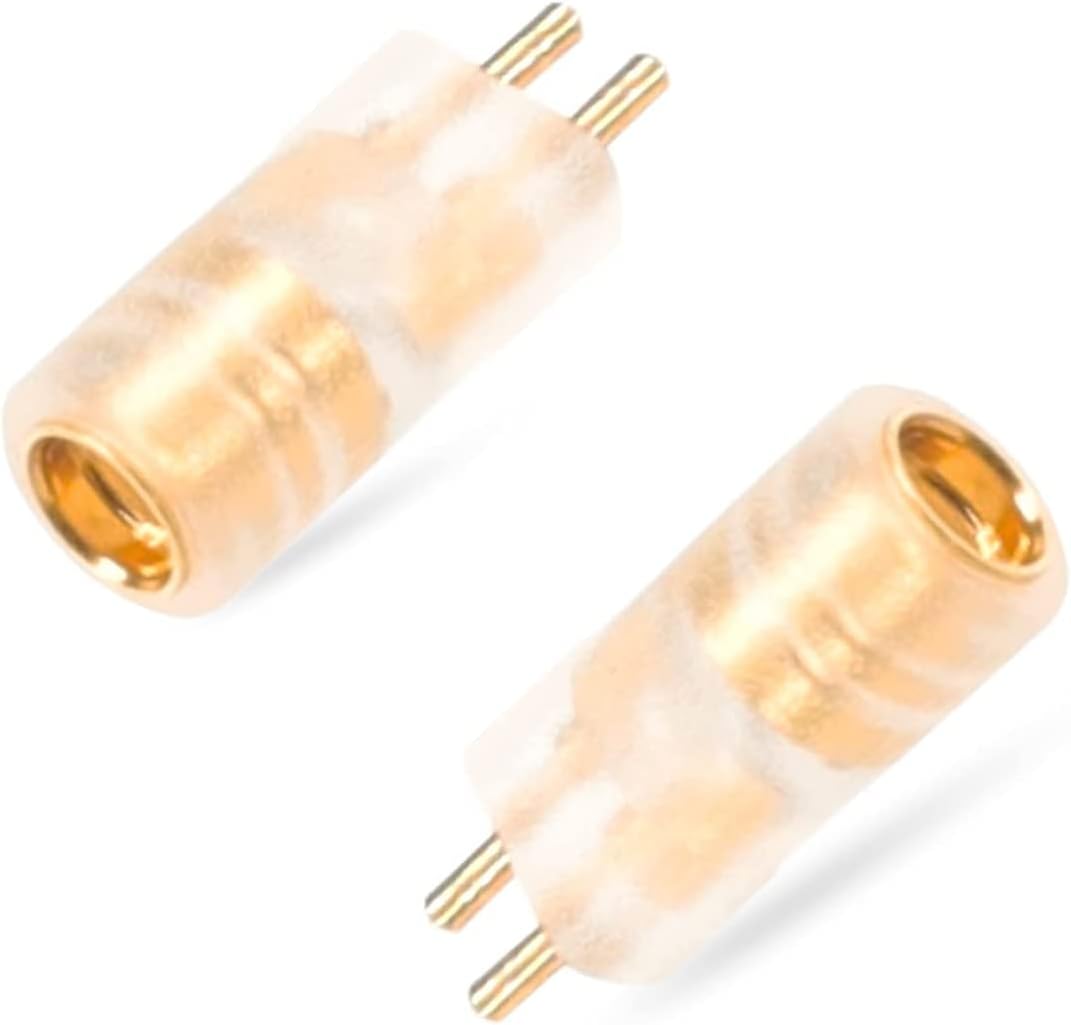 cooyin mmcx (リケーブル側) to 0.78mm (イヤホン側) アダプタ 千住銀入り錫はんだ 2U"金メッキプラグ 一体射出成形技術 音質劣化なし 線材テスト作業用 1ペア