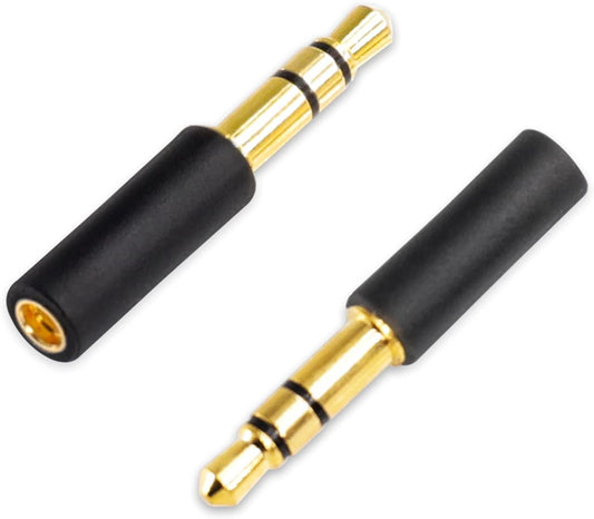 cooyin mmcx (リケーブル側) to 3.5mm (イヤホン側) アダプタ 千住銀入り錫はんだ 2U"金メッキプラグ 一体射出成形技術 音質劣化なし 線材テスト作業用 1ペア